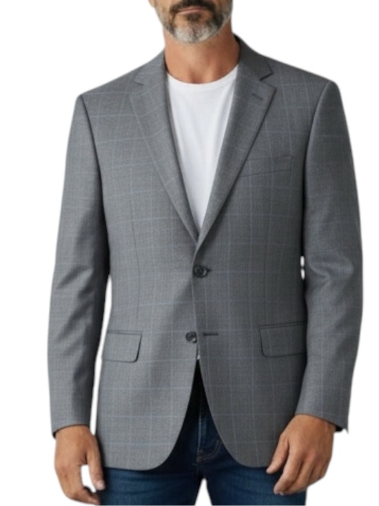 Pronto Uomo Other - PRONTO UOMO Light Gray Windowpane Sport Coat Size 38R -- GOTGEOUS!!!